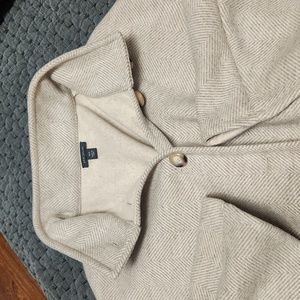 Ann Taylor Khaki Tweed Cape